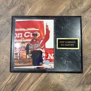 Vintage Y2K Jeff Gordon NASCAR Plaque #24 DuPont Winston Cup Champion Wall Art